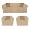 Juego de Living Muebles MYM Leonol Sof&aacute; 3 Cuerpos + Dos Sillones 1 Cuerpo Beige