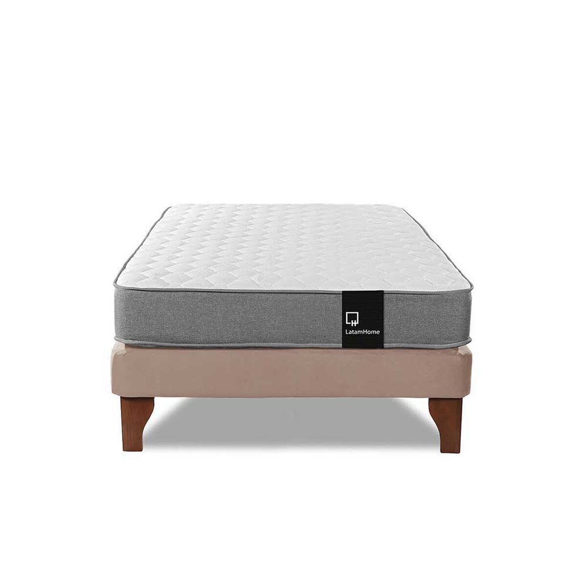 Cama Europea Latam Home 1,5 Plazas Zen Best Beige