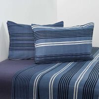 Juego de Sábanas Polar American Family 2 Plazas Ben No Aplica Azul