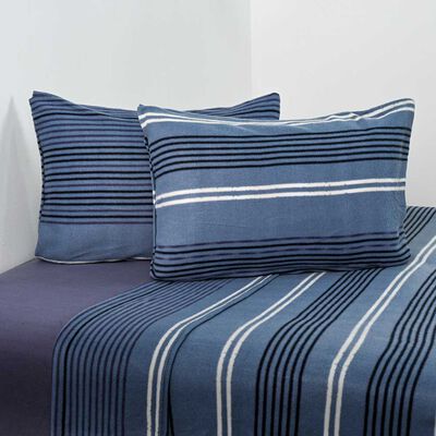 Imagen 1 del producto Juego de Sábanas Polar American Family 2 Plazas Ben No Aplica Azul