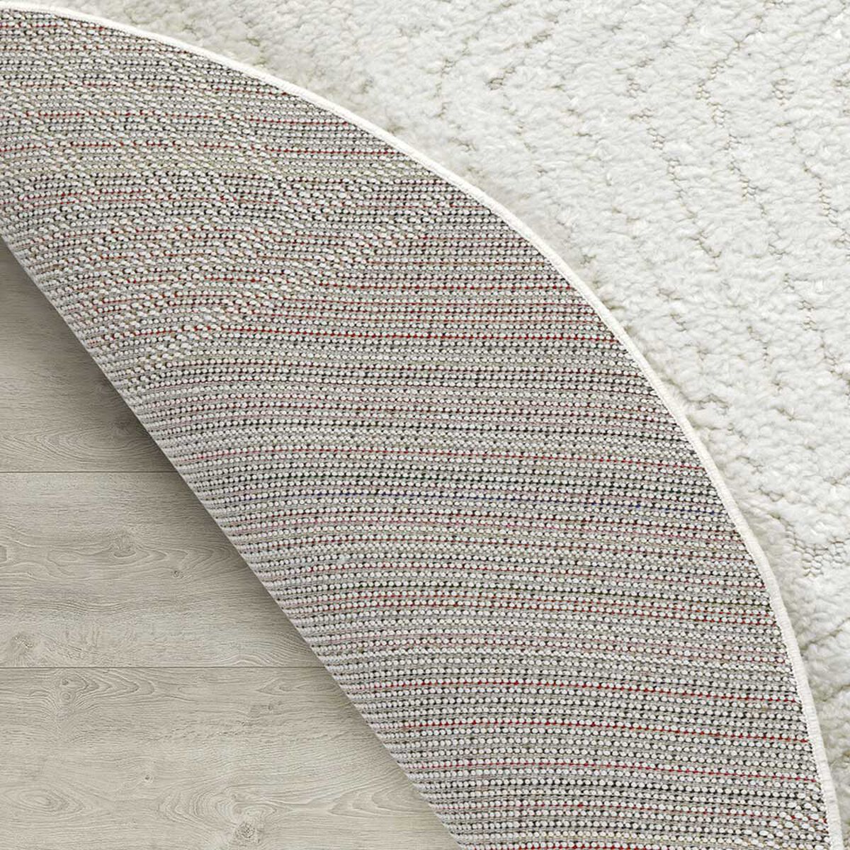 Alfombra Redonda Modalfo Palafito Blanca 160 x 160 cm