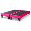 Base Europea Dividida Muebles Cid 2 Plazas Felpa Fucsia