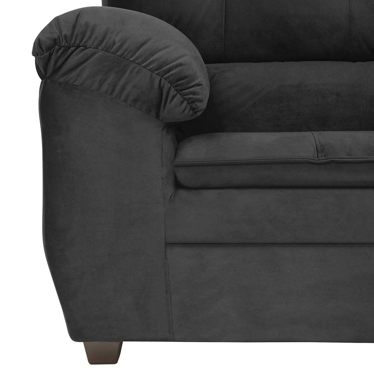 Juego de Living Innovamuebles Liverpool Sofá 2 Cuerpos + Dos Butaca 1 Cuerpo Negro