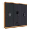 Closet Yardas Isabela 6 Puertas 2 Cajones Freij&oacute; Negro