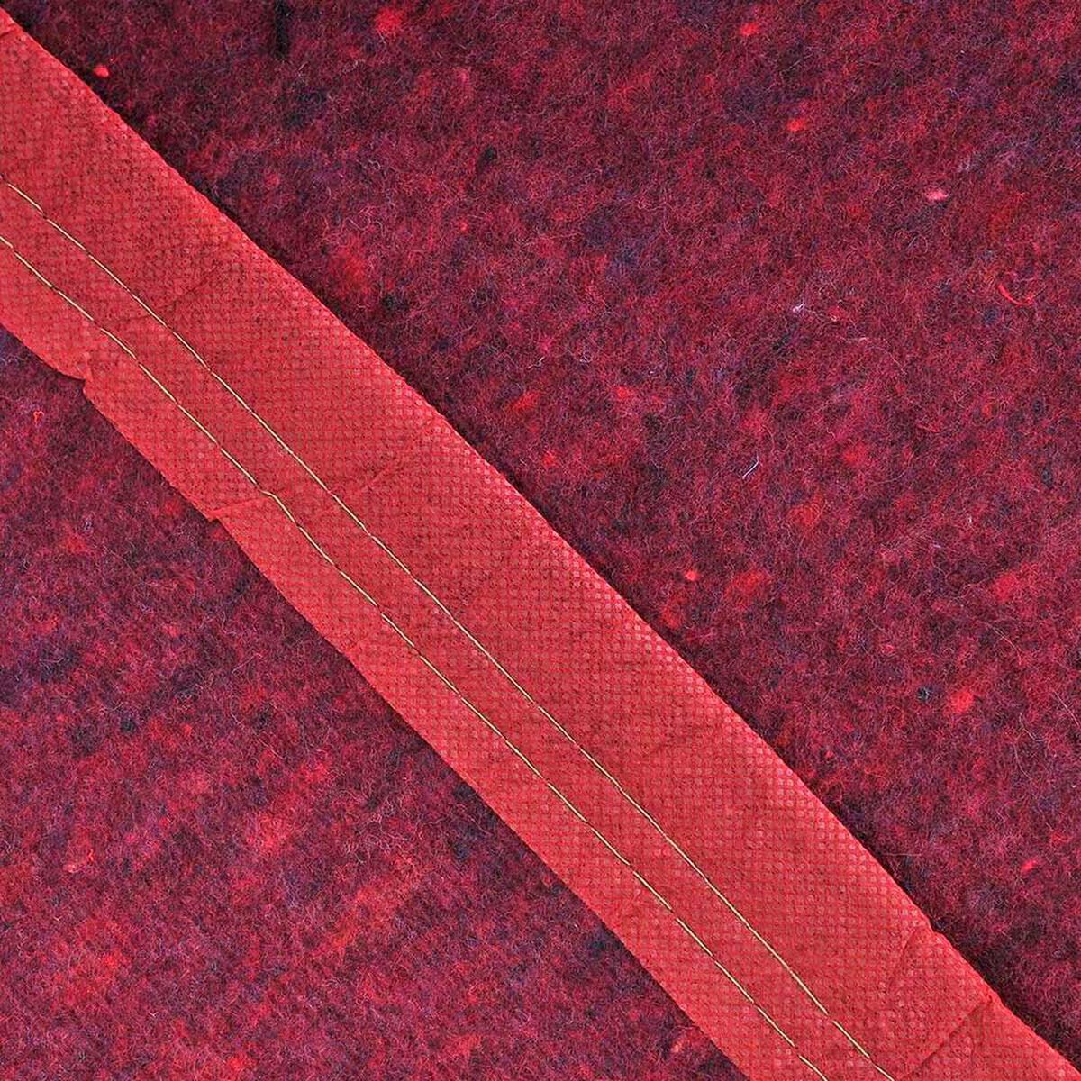 Frazada Poli&eacute;ster Plumetti 2 Plazas Lineas Rojo