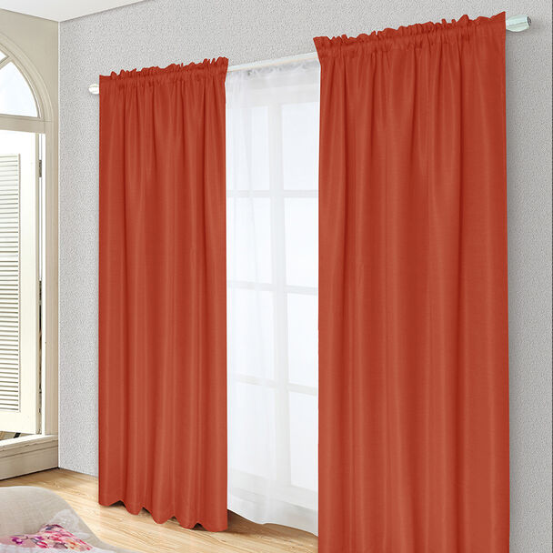Combo Cortinas Doral Tabatha 220 x 140 cm Terracota