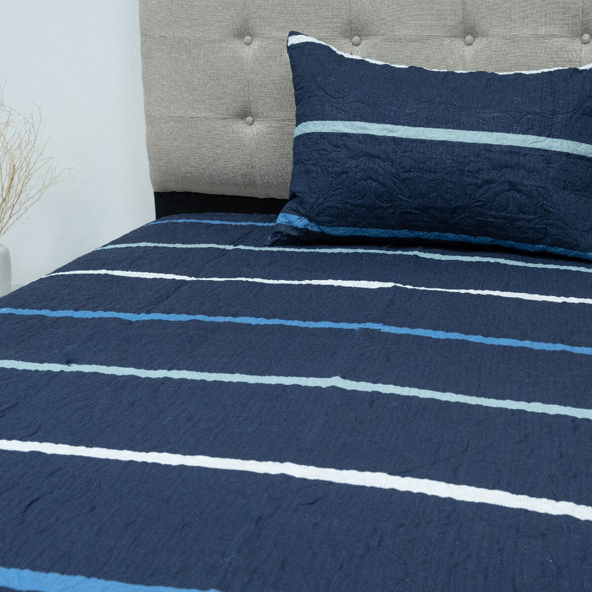 Quilt Doral Hotpress Estampado 1,5 Plazas Lineal
