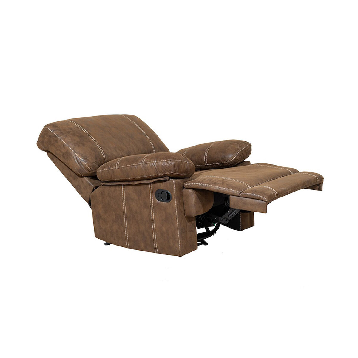 Juego de Living Reclinable Daniels Castle Sof&aacute; 3 Cuerpos + 2 Bergere Caf&eacute;