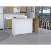 Isla de Cocina Tuhome Bari 2 Puertas 2 Cajones Blanco Macadamia