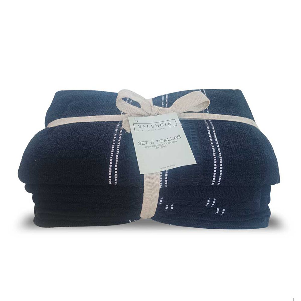 Set 6 Toallas Idetex Valencia Azul
