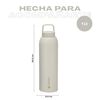 Botella T&eacute;rmica Agua Lhotse Acero Inox 3 Tapas HydroCore 1Lt Beige