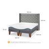Cama Europea CIC Base Dividida King Alaska + Respaldo Sesia