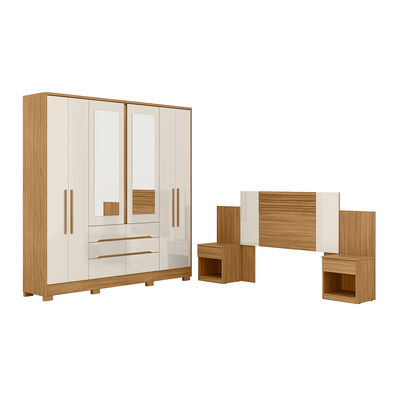 Closet Di Poretti San Francisco 6 Puertas 6 Cajones + Respaldo Ajustable