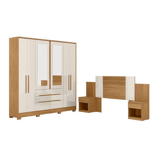 Closet Di Poretti San Francisco 6 Puertas 6 Cajones + Respaldo Ajustable