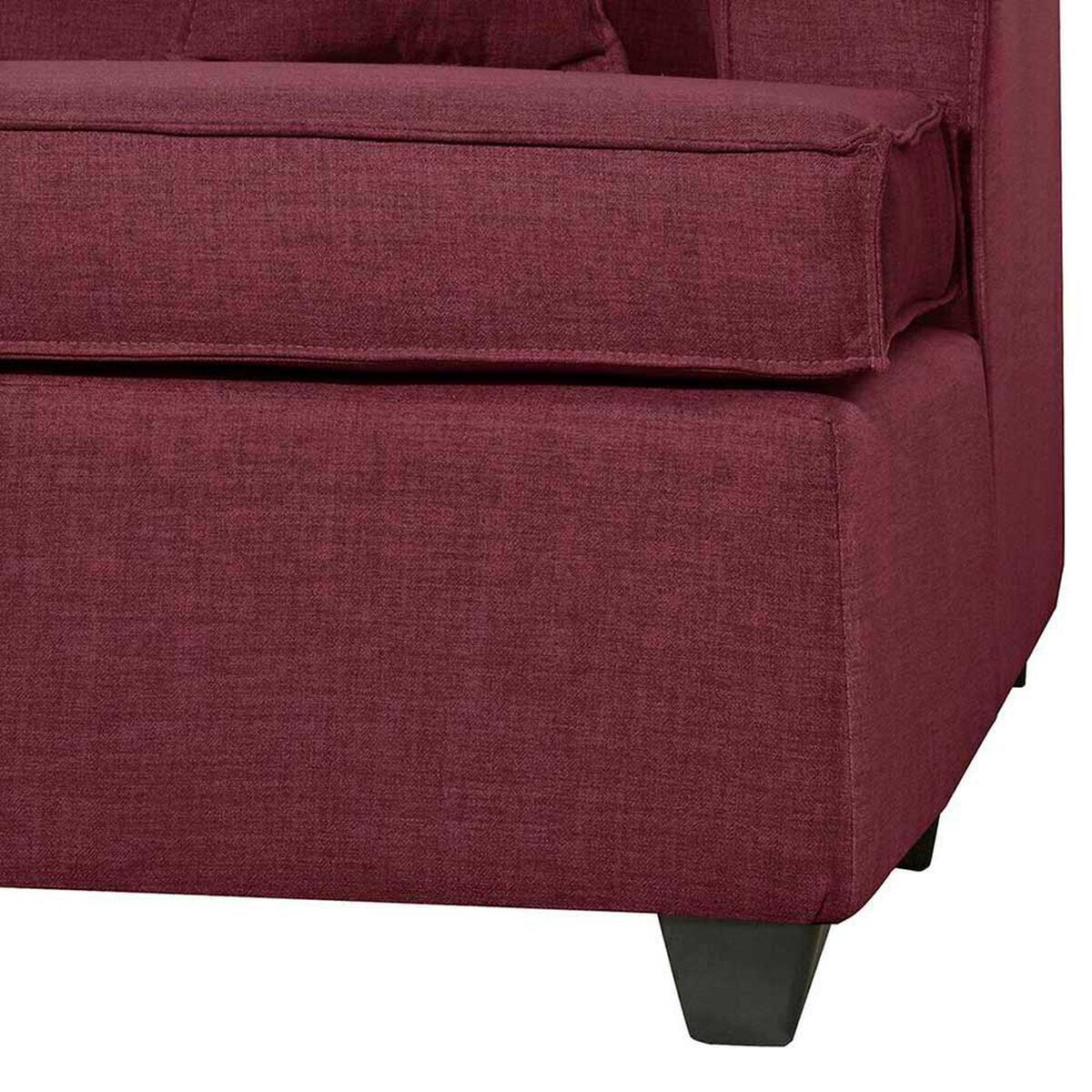 Sof&aacute; Seccional Black Factory Berta 4 Cuerpos Burdeo