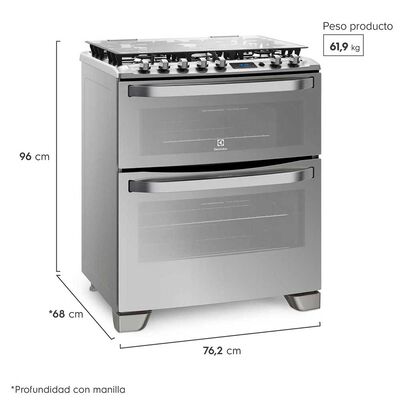 Imagen 2 del producto Cocina a Gas Electrolux 76DXA 5 platos