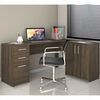 Escritorio Home Mobili Kia 2 Cajones 3 Puertas Café