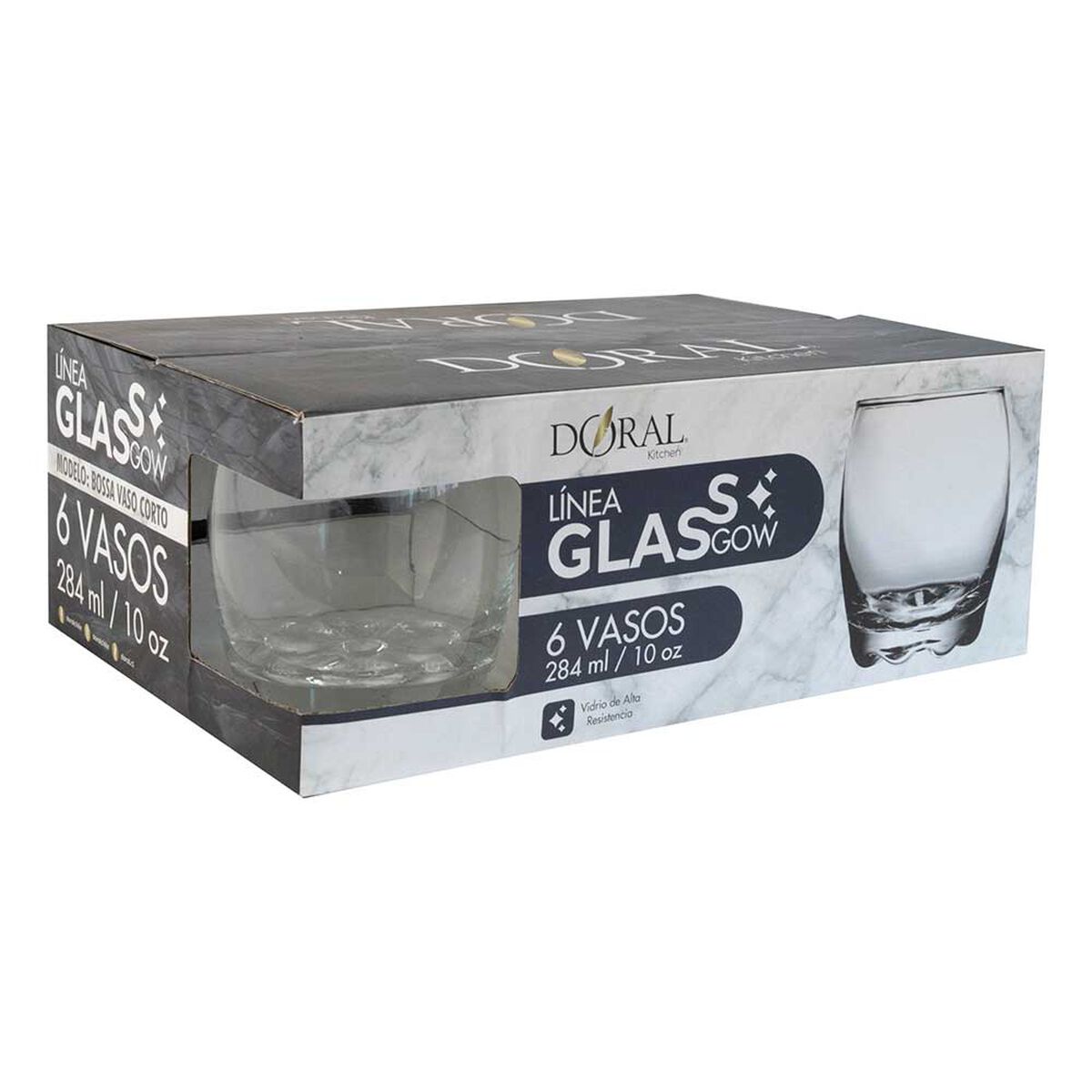Set Vaso Corto Doral 6 Piezas Bossa 284 ml