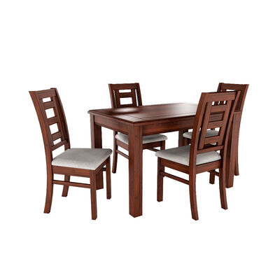 Juego de Comedor Muebles Hema Sevilla 4 Sillas Nogal