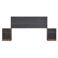 Respaldo 2 Plazas + 2 Veladores CIC Espresso