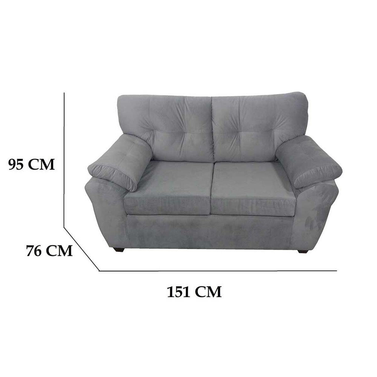 Juego de Living Almore Urban Gris  2 - 1 - 1