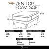 Cama Europea Latam Home 1 Plaza Zen Top Foam Soft Velvet Negro
