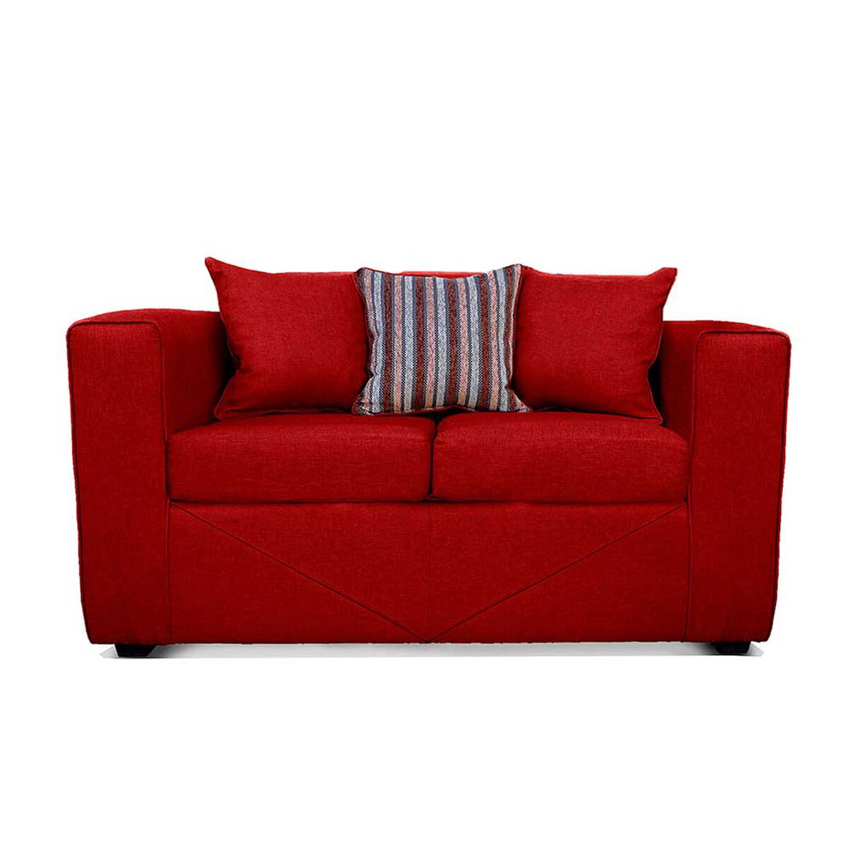 Juego de Living Elegant Detail Santa Fe Sof&aacute; 2 Cuerpos + Dos sillones 1 Cuerpo Rojo