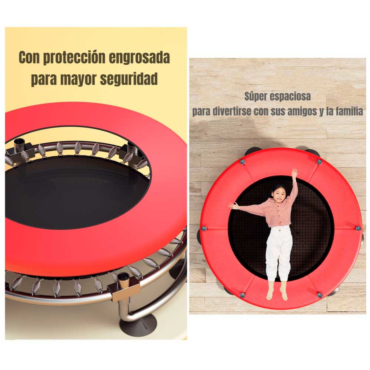 Cama Elástica Lubabycas Fly 150 cm con Barra Ejercicio