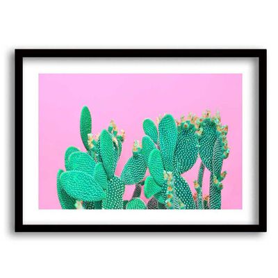Cuadro Decorativo Retela Pink Cactus II 50 x 35 cm
