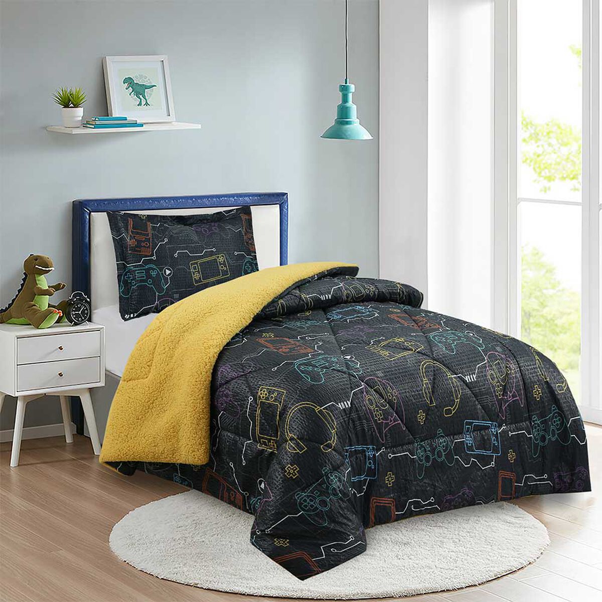 Plum&oacute;n Infantil Doral 1.5 Plazas Senses Estampado Gamer