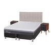 Box Spring CIC Base Dividida King Ortopedic Advance + Respaldo + 2 Veladores Tigris