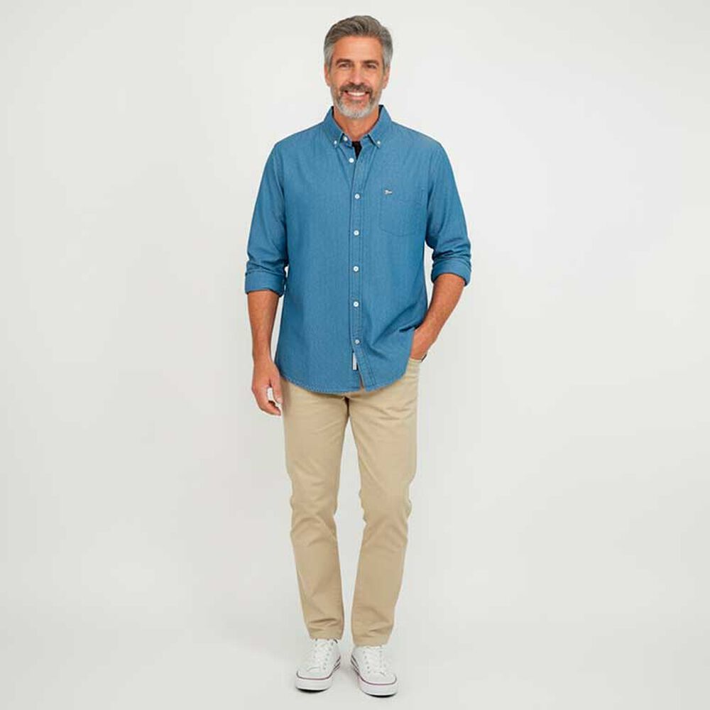 Camisa Denim Manga Larga Hombre Portman Club