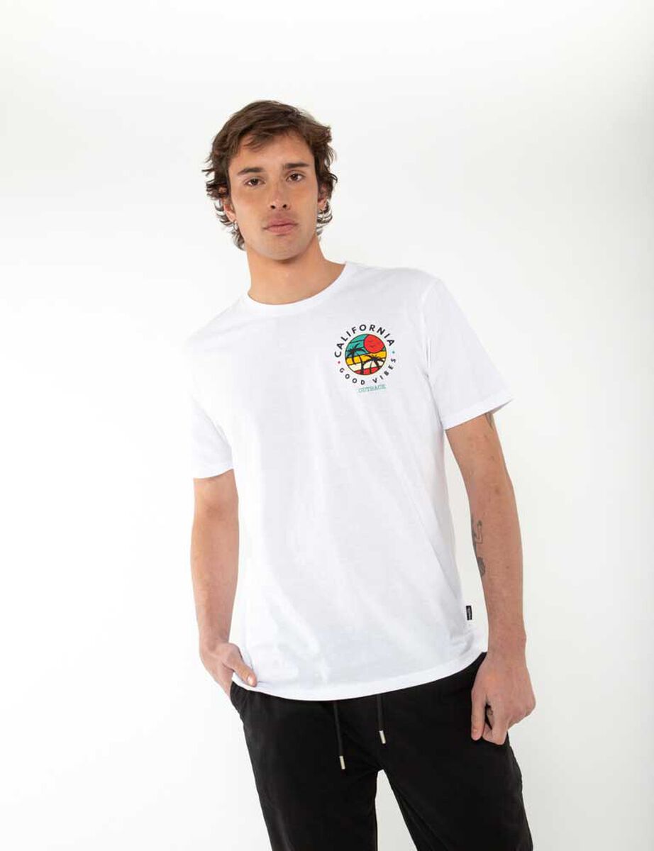 Polera Con Estampado Manga Corta Hombre Cutback