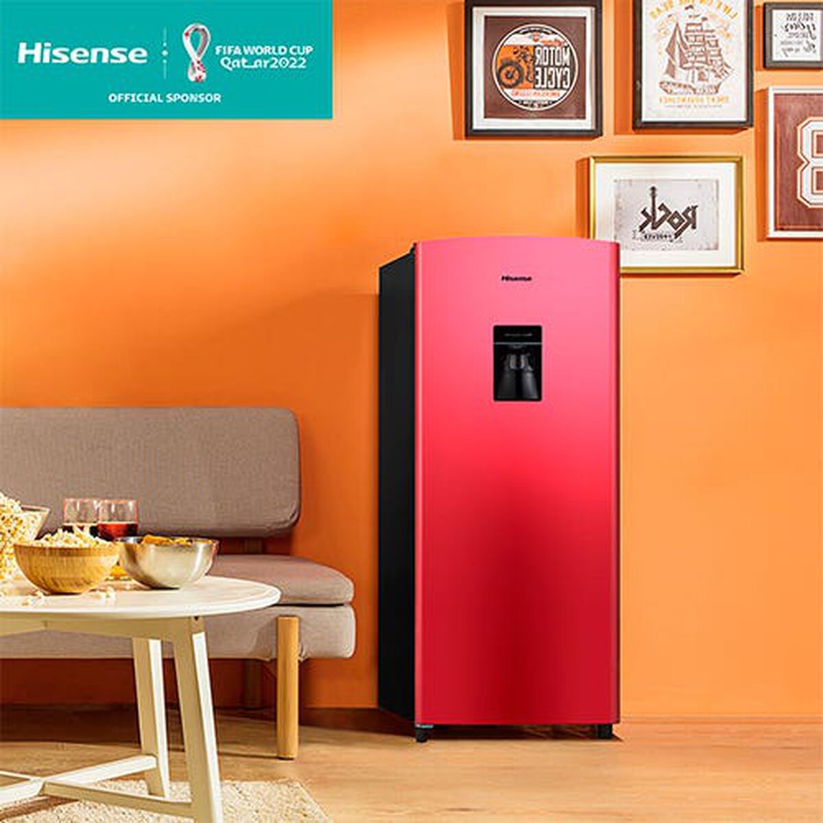 REFRIGERADOR RS-23DR TOP FREEZER 176 LITROS ROJO