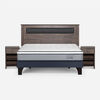 Combo Cama Europea Rosen 2 Plazas Indie BN + Respaldo y Veladores Ferrara