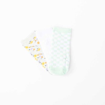 Imagen 1 del producto Pack 3 Calcetines Mujer Icono Verde