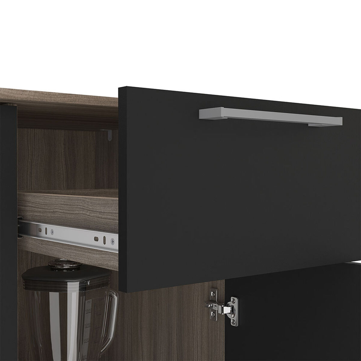Mueble Base Vekkahome Madri 3 Cajon Negro