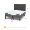 Cama Europea CIC Base Dividida 2 Plazas Alaska + Respaldo