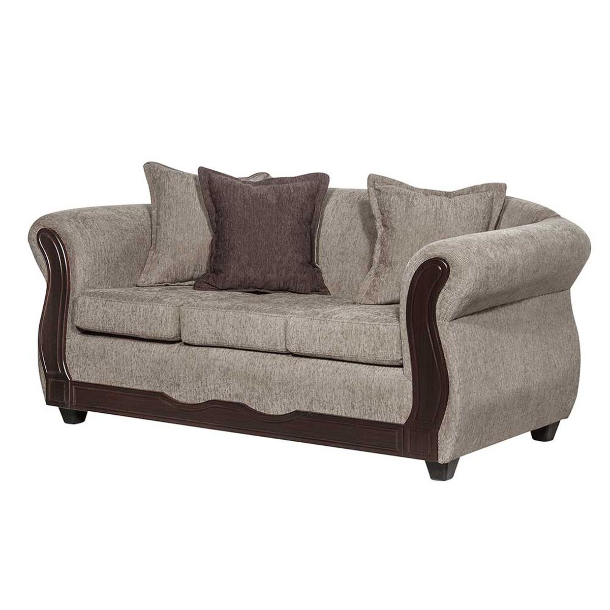 Juego de Living Black Factory Barcelona Sofá 3 Cuerpos + Dos Sillones 1 Cuerpo Beige