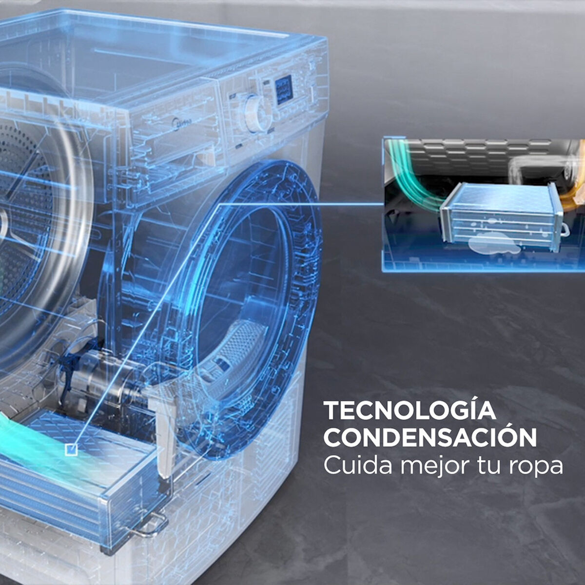Secadora de Ropa Midea MSC-90B08E 9 kg.
