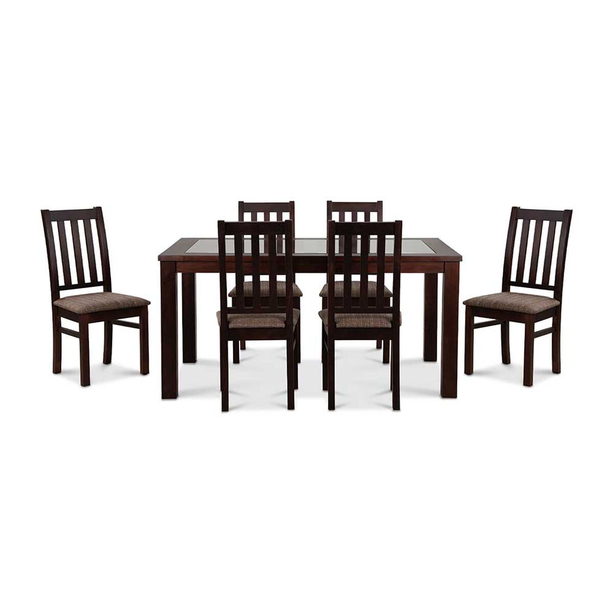 Juego de Comedor CIC &Ntilde;uble 6 Sillas Chocolate