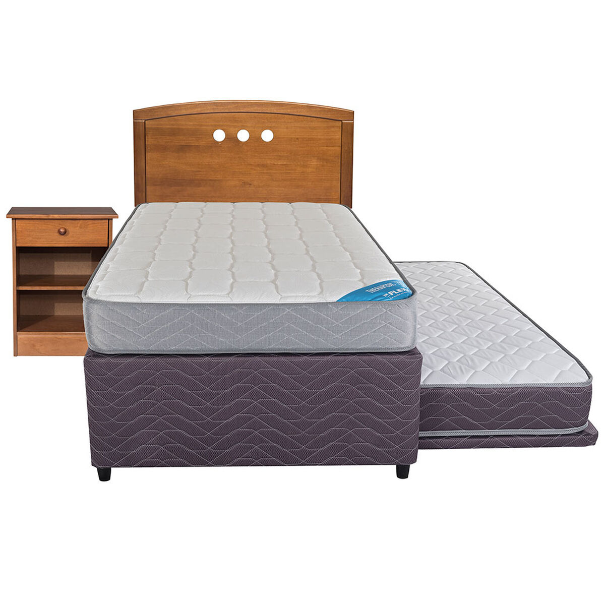 Diván 1,5 Plazas Colors Night + Set Maderas Juvenil