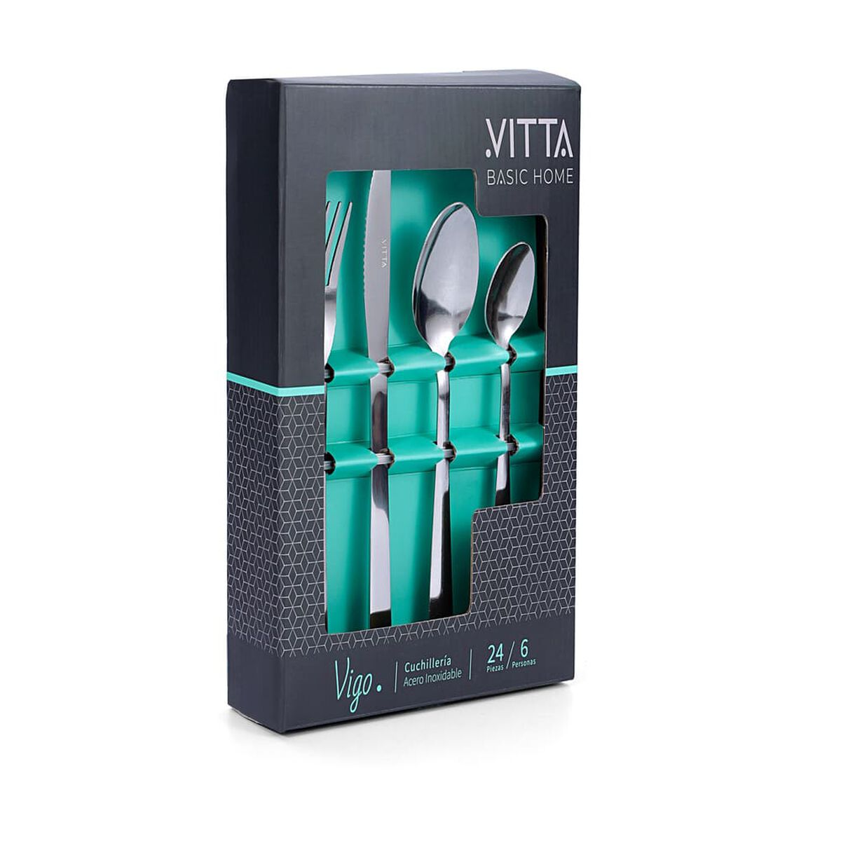 Combo Vajilla 16 Pzs + Set Cuchiller&iacute;a 24 Pzs + Set Vasos 18 Pzs