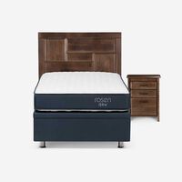 Boxet Rosen 1,5 Plazas UpLine + Respaldo + Velador Dolce