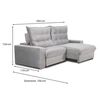 Sofá Reclinable Innovamuebles Magestic 2 Cuerpos Gris