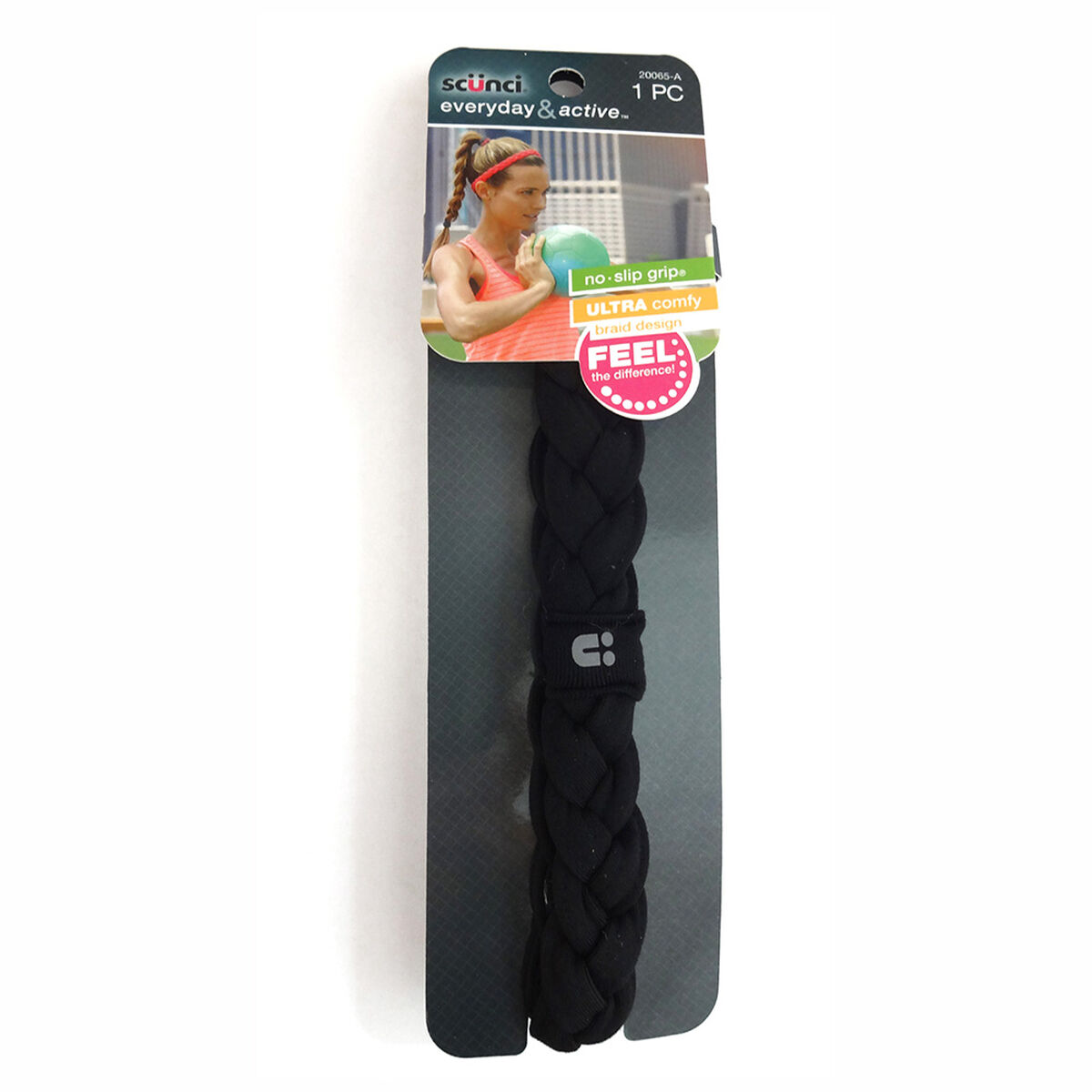 Cintillo Trenzado Línea Deportiva Negro