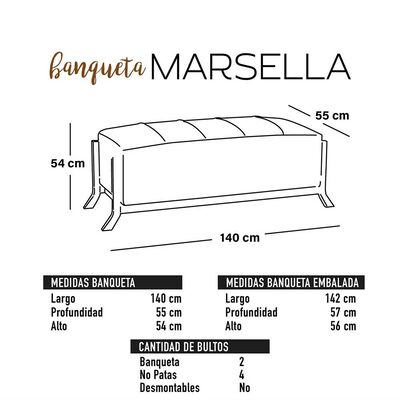 Imagen 2 del producto Banqueta Latam Home Marsella PU Rojo