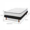 Cama Europea Flex 1 Plaza New Simple + Respaldo Royal Negro