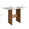 Juego de Cómedor Home Mobili Amalia 4 Sillas Café y Blanco Off