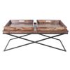 Mesa de Centro Innovamuebles Monarca 2 Bandejas Nogal Oscuro